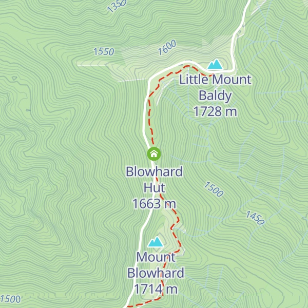 Map of Blowhard Hut