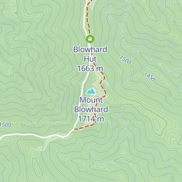 Map of Mount Blowhard