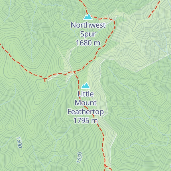 Map of Little Mount Feathertop