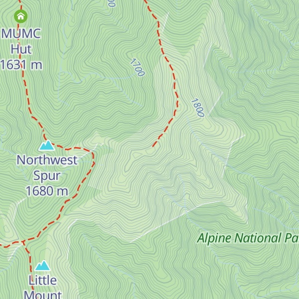 Map of Mount Feathertop