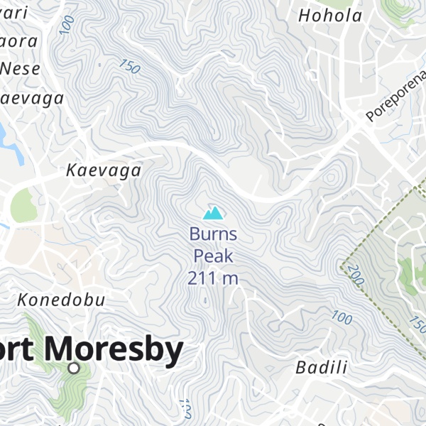 Map of Burns Peak