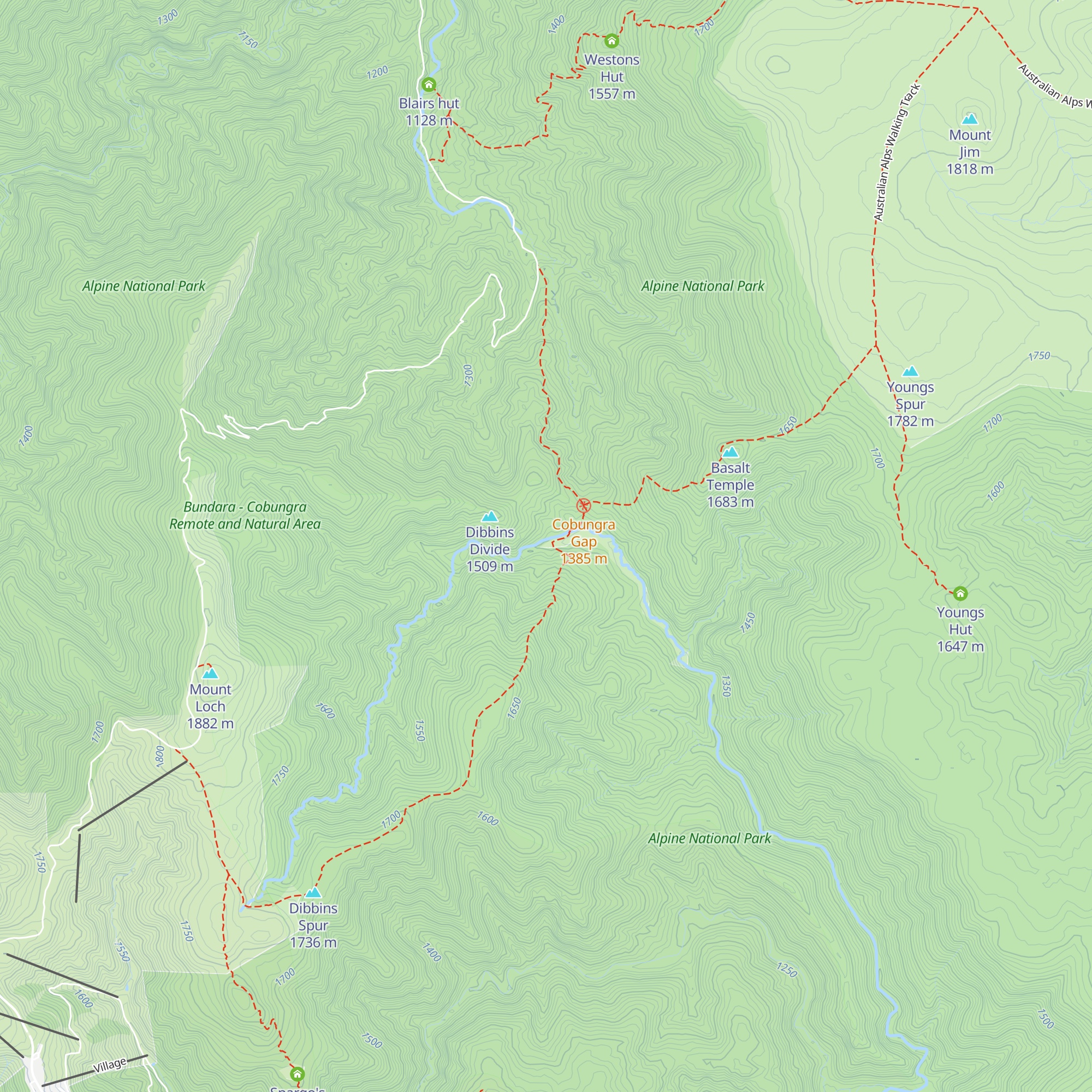 Dibbins Hut map