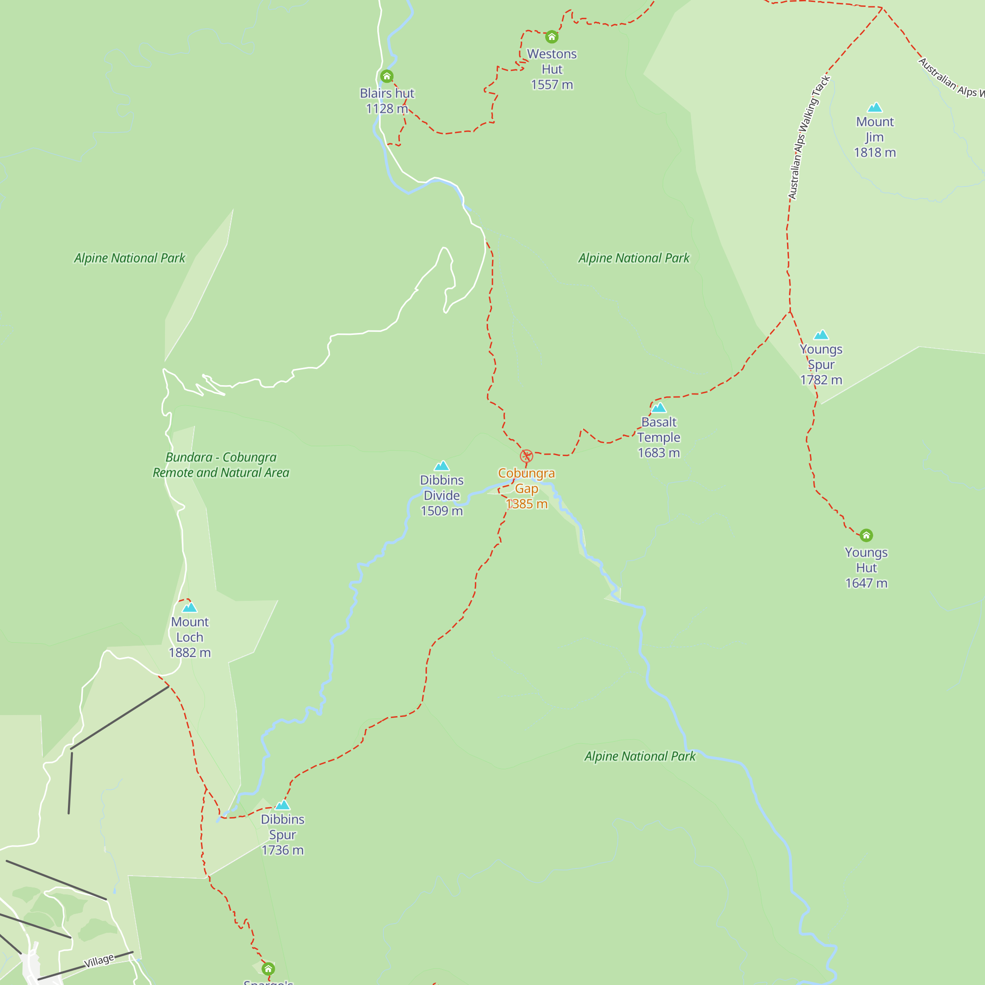 Dibbins Hut map