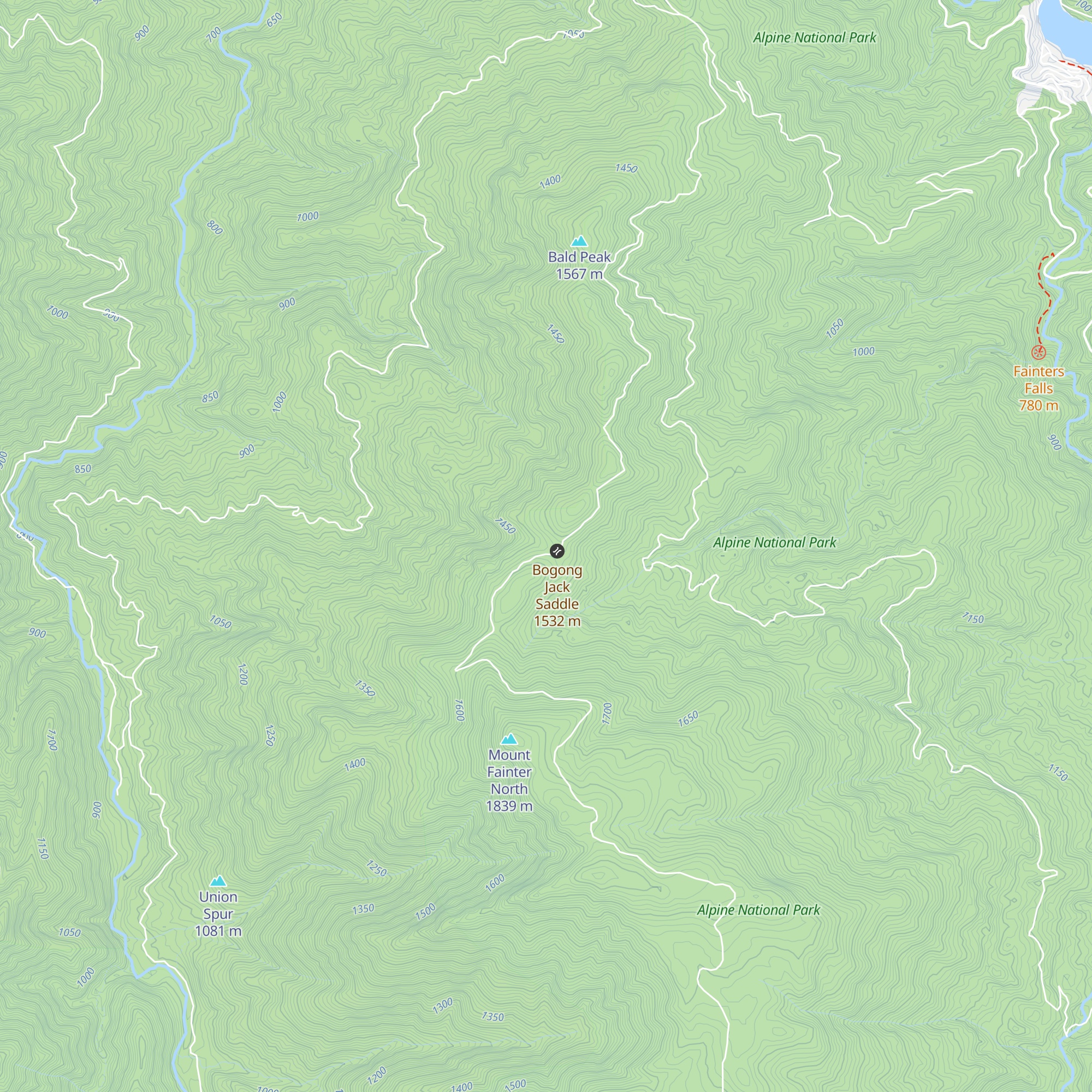 Bogong Jack Saddle Hut map