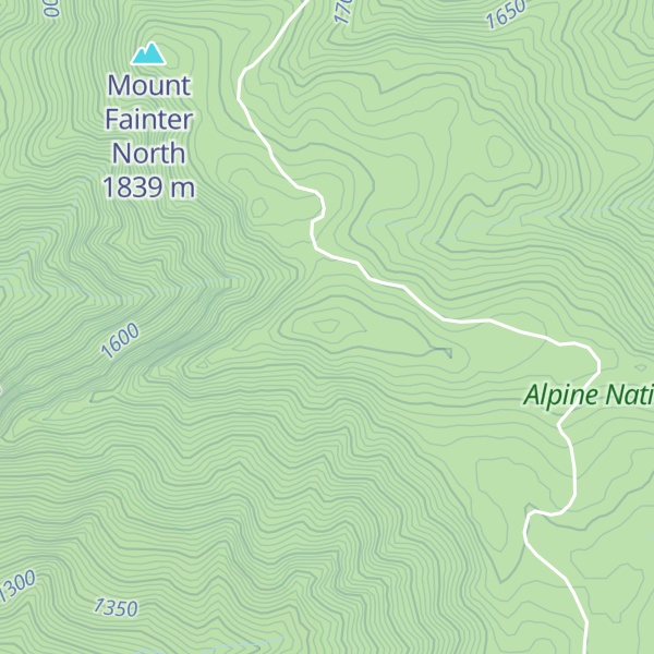 Map of Mount Fainter South