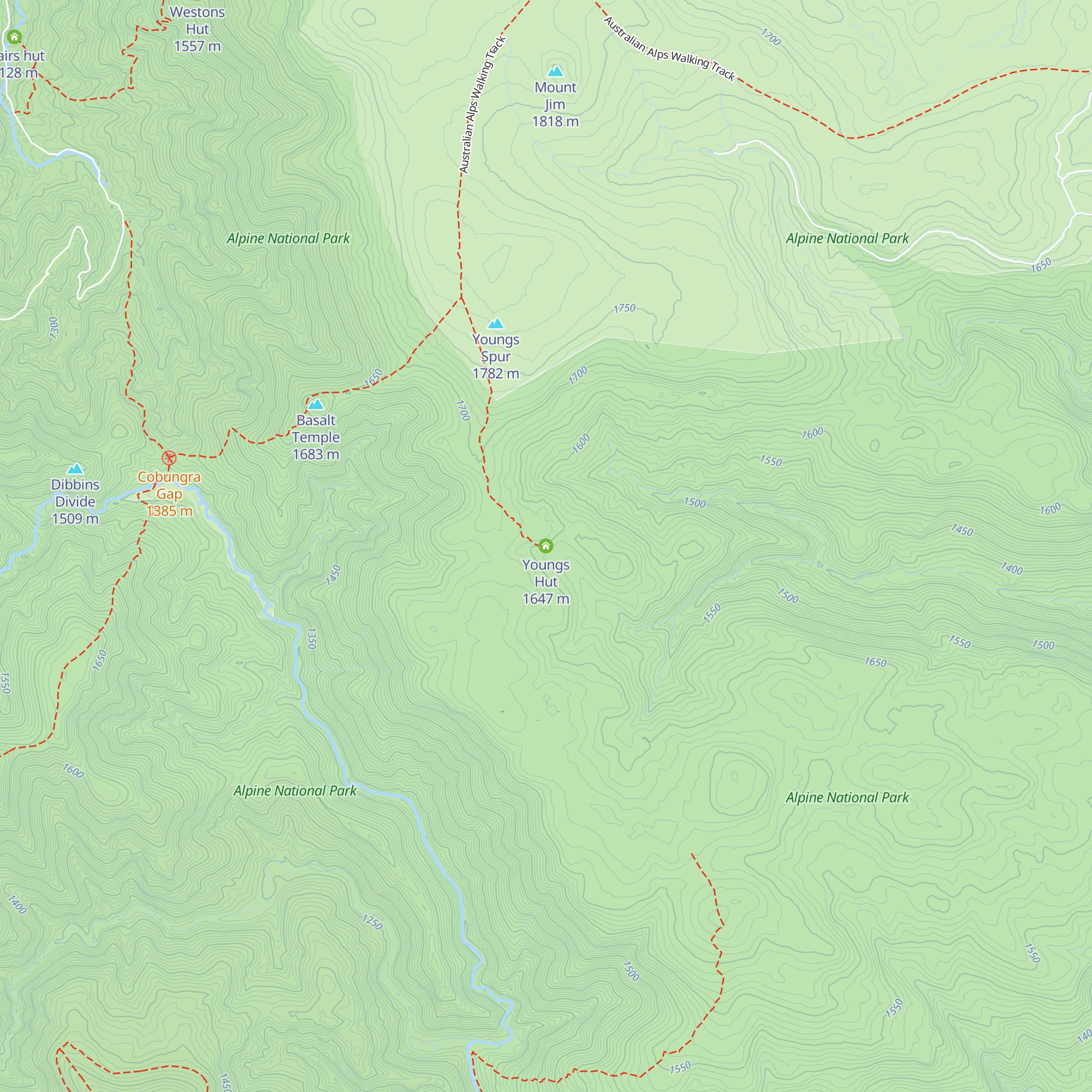 Youngs Hut map