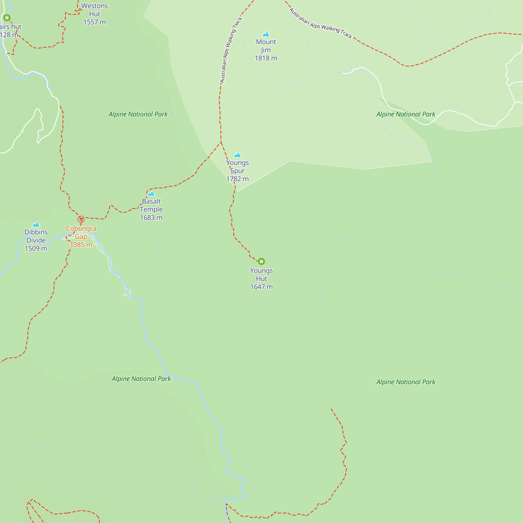 Youngs Hut map