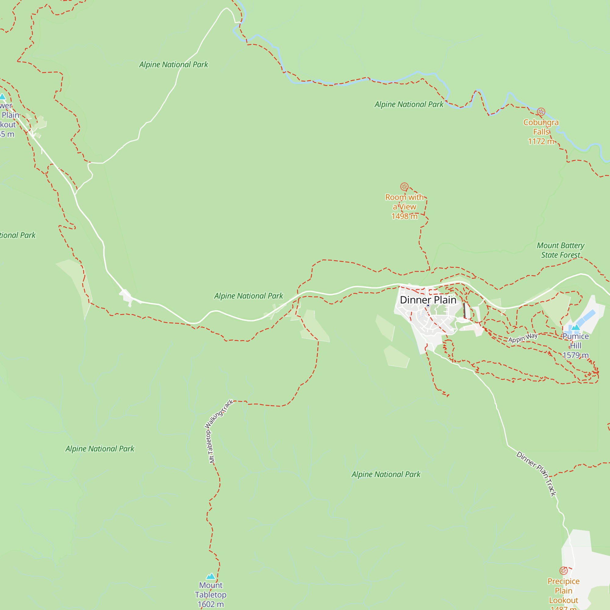 JB Plain Hut map