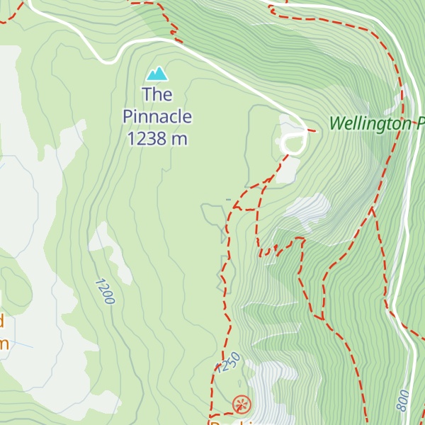 Map of Mount Wellington
