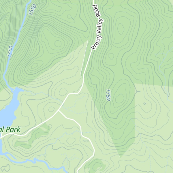 Map of Pretty Valley Hut