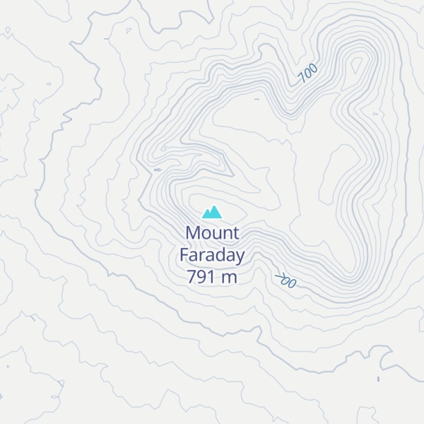 Map of Mount Faraday