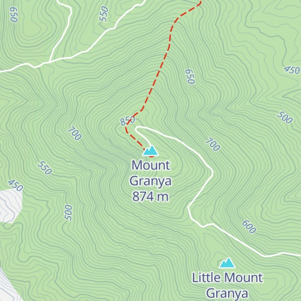 Map of Mount Granya