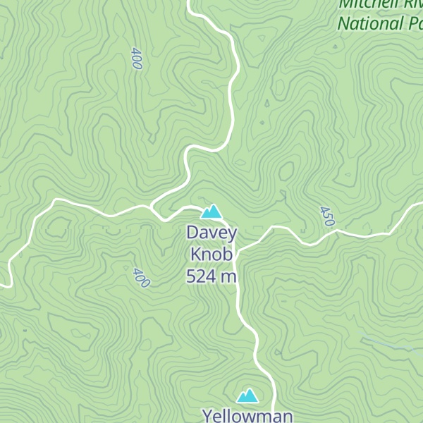 Map of Davey Knob