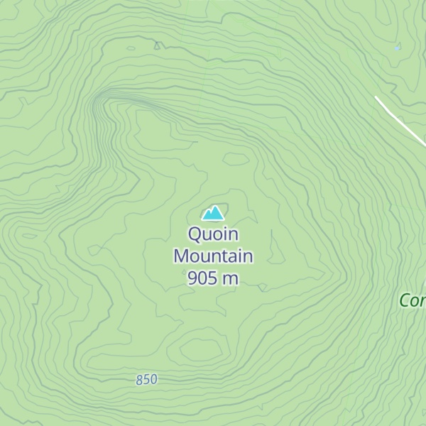 Map of Quoin Mountain
