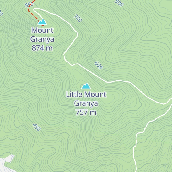 Map of Little Mount Granya