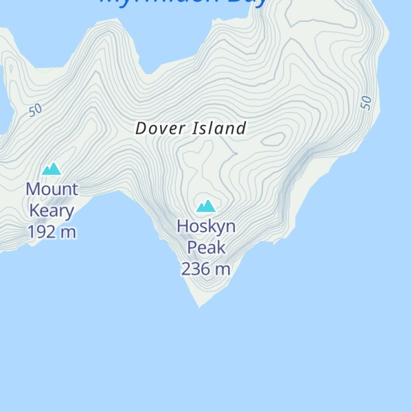 Map of Hoskyn Peak