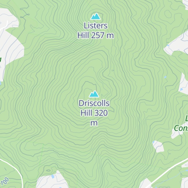Map of Driscolls Hill