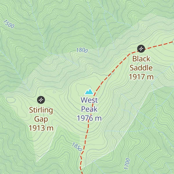 Map of Mount Bogong Central