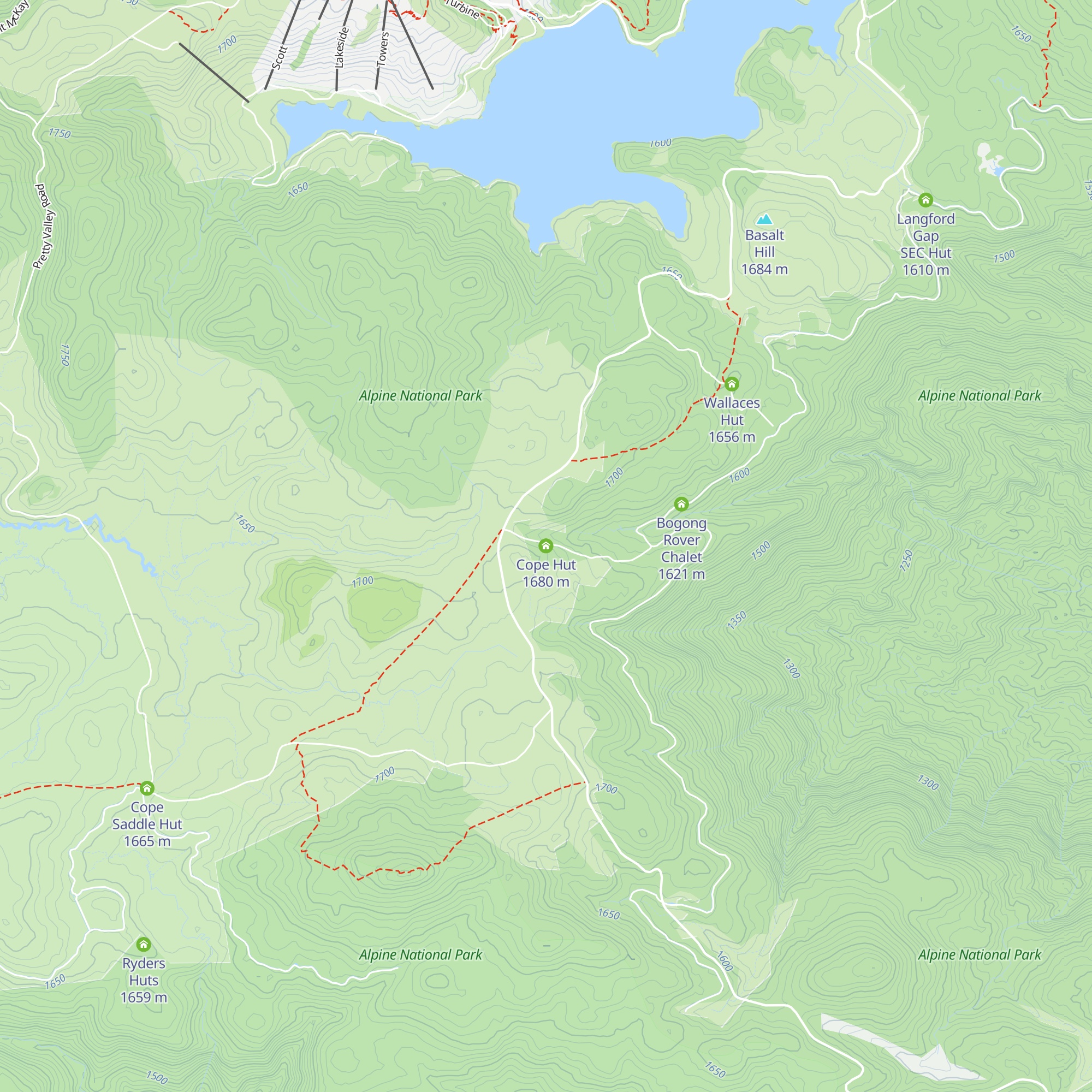 Cope Hut map