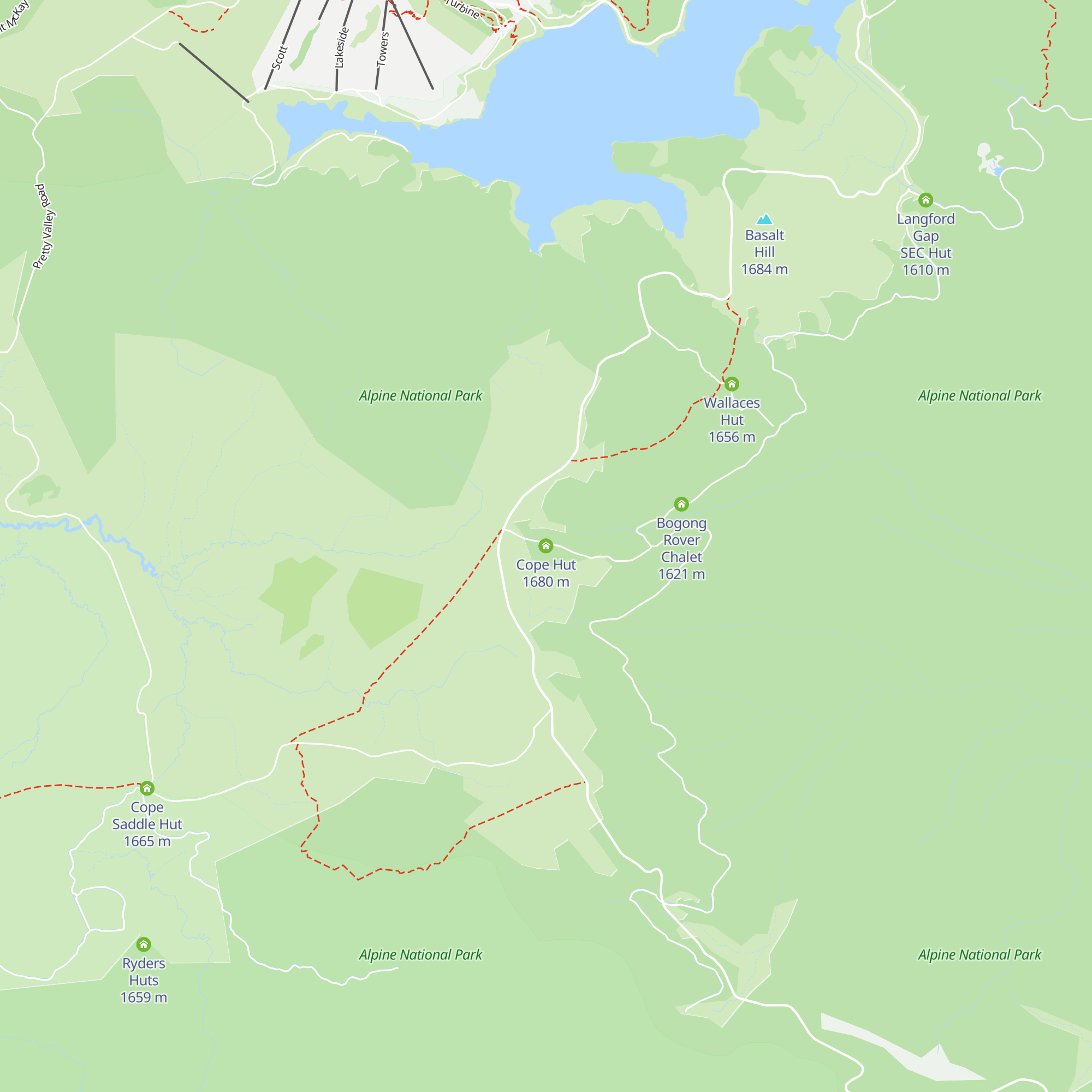 Cope Hut map