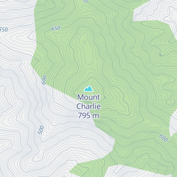 Map of Mount Charlie