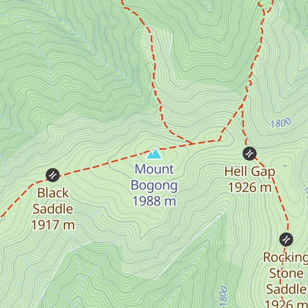 Map of Mount Bogong