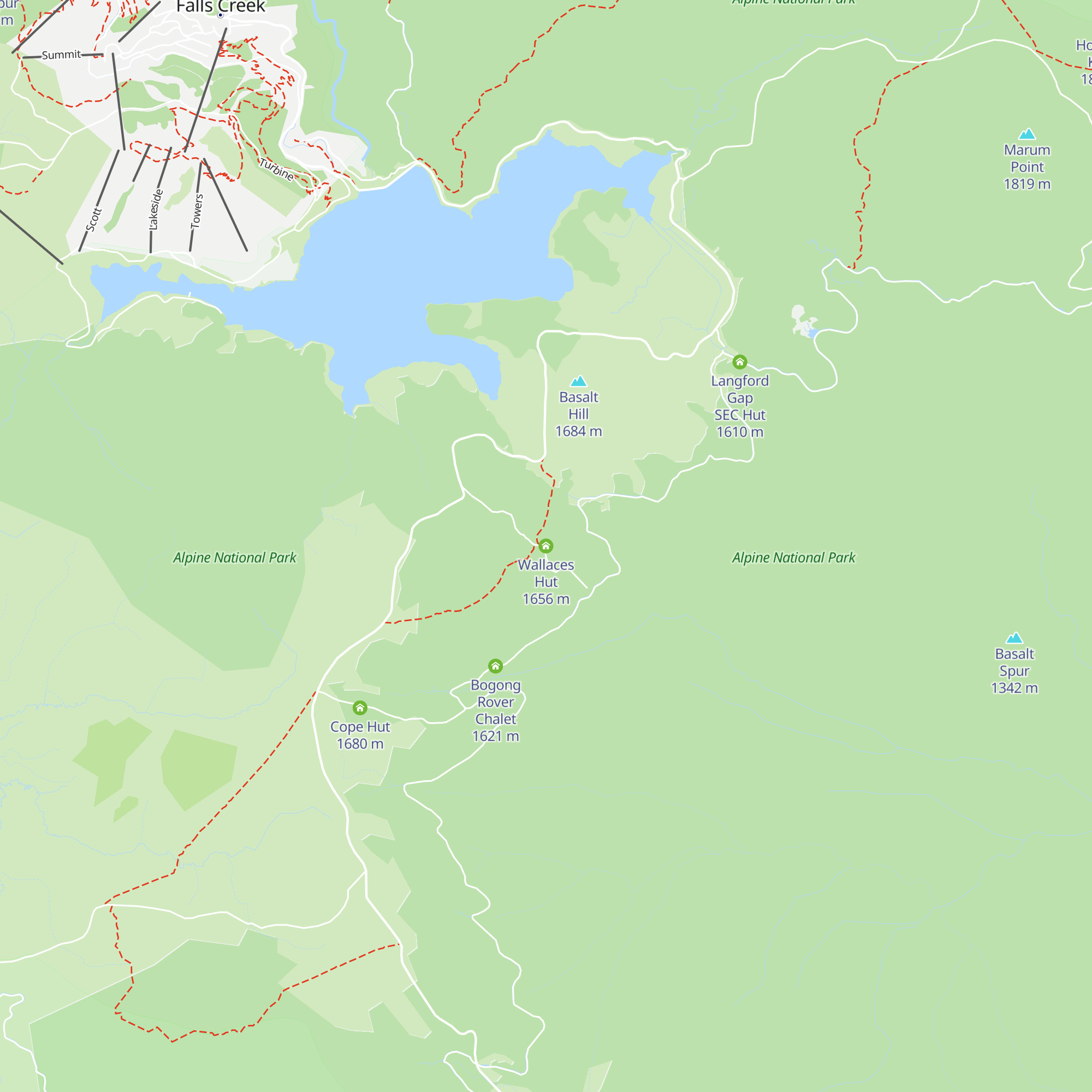 Wallaces Hut map