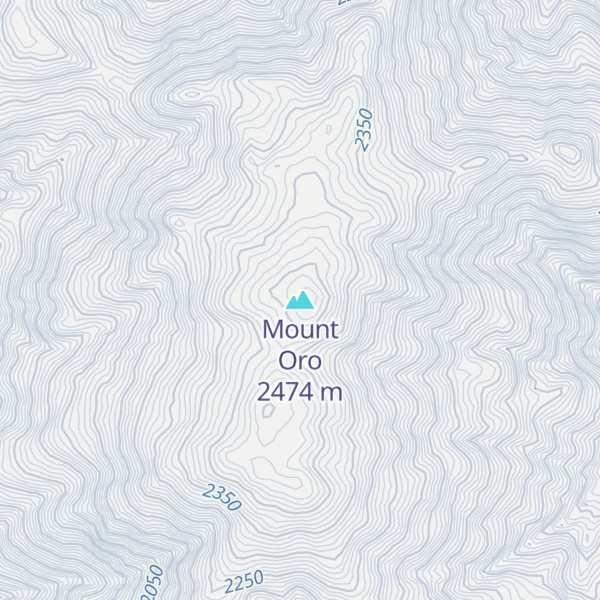 Map of Mount Oro