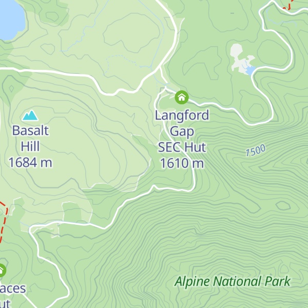 Map of Madison's Hut Refuge
