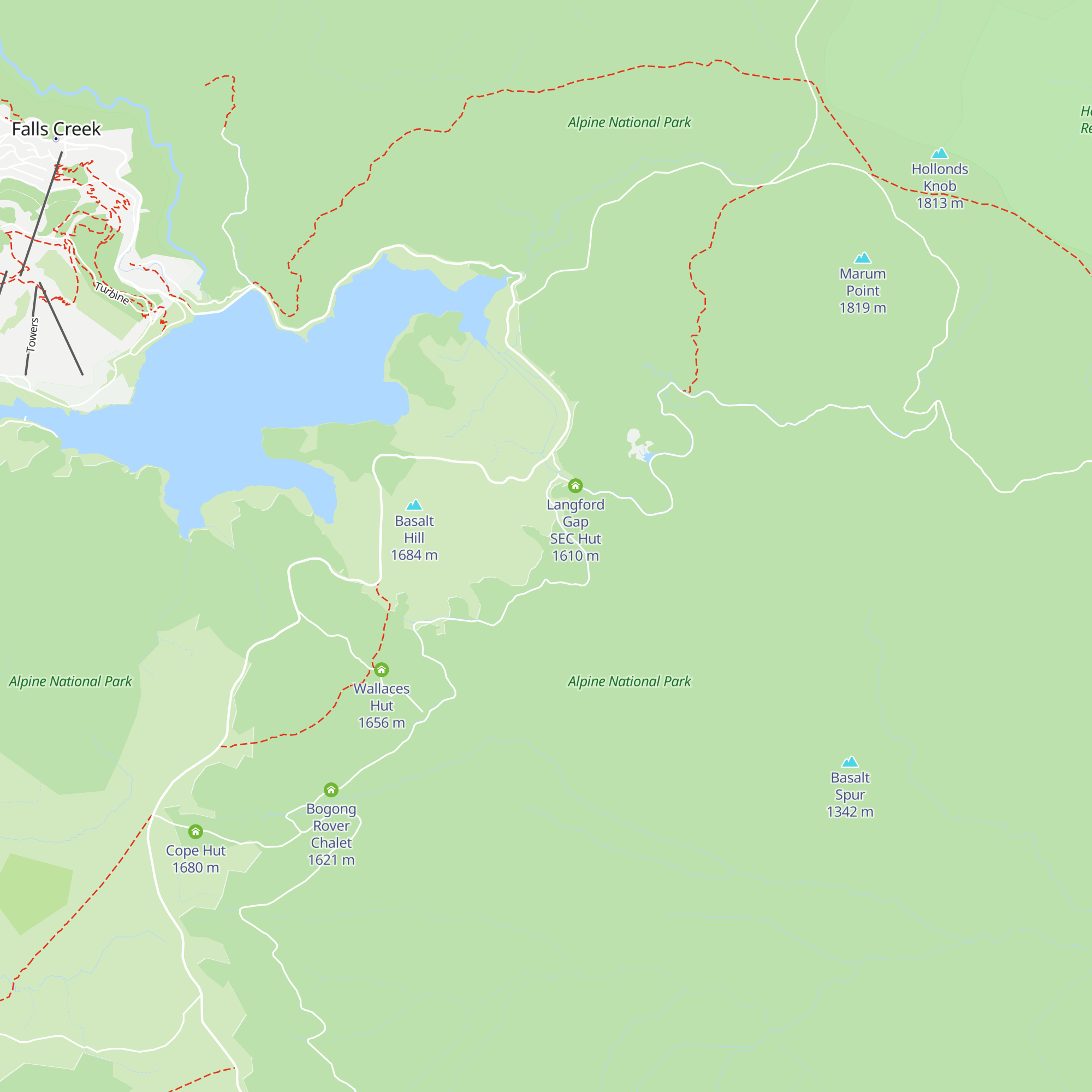 Madison's Hut Refuge map