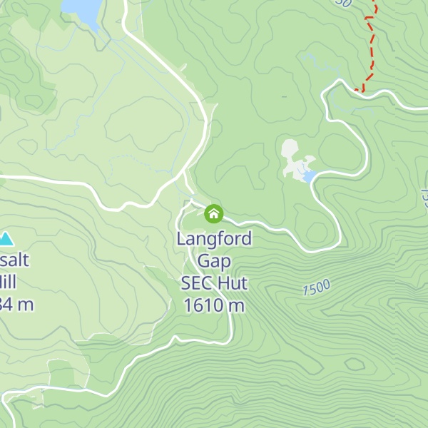 Map of Langford Gap SEC Hut