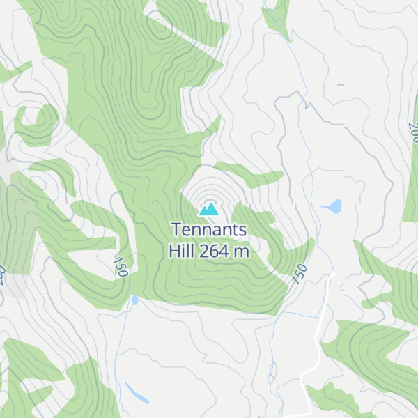 Map of Tennants Hill