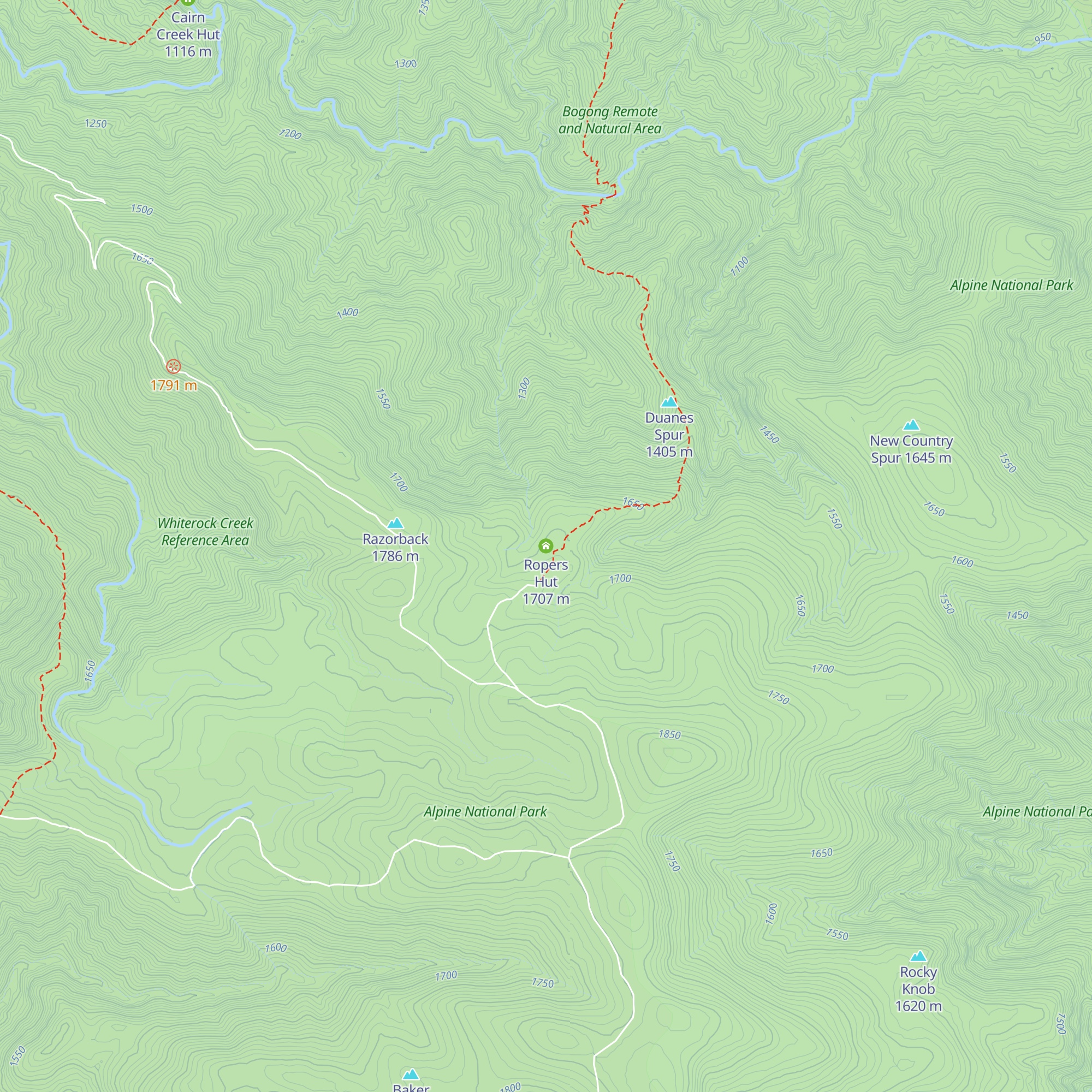 Ropers Hut map