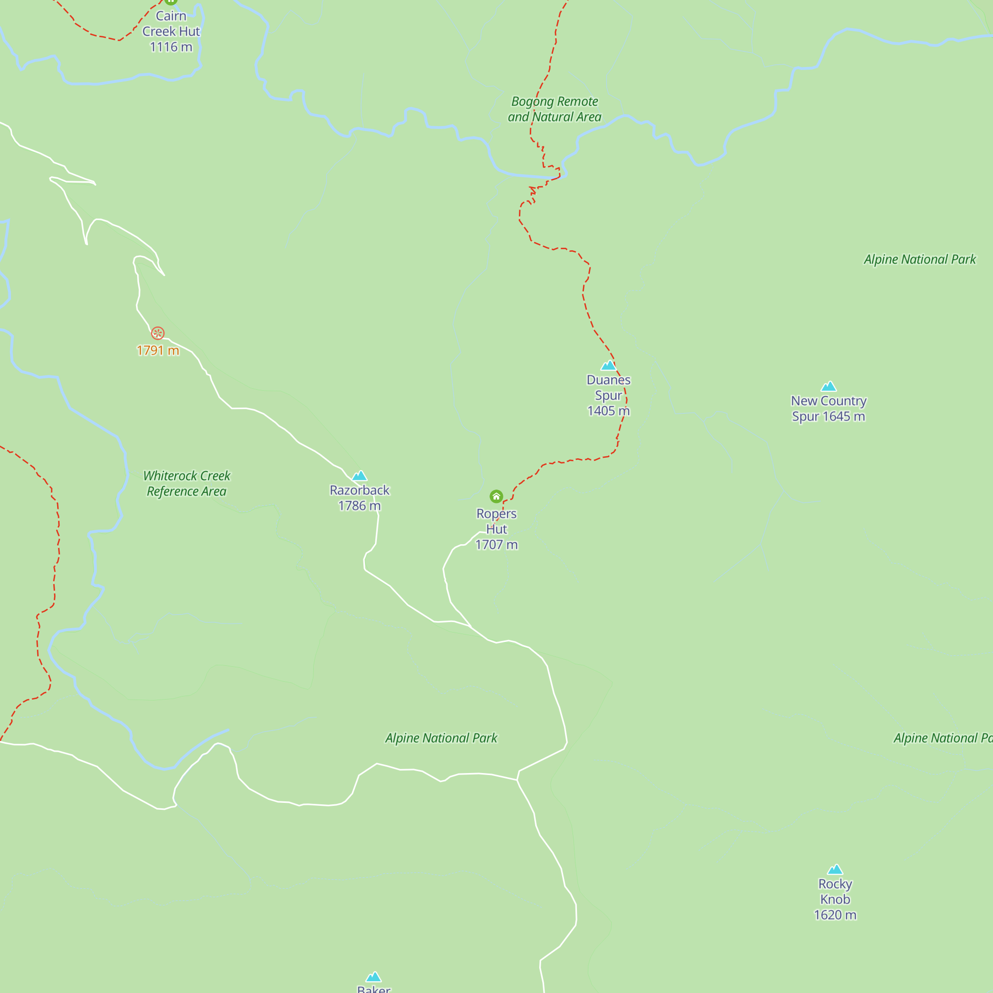 Ropers Hut map