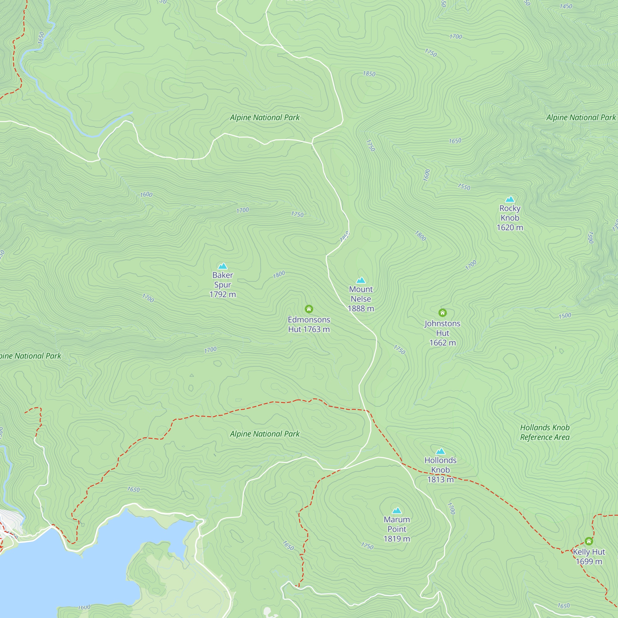 Edmonsons Hut map