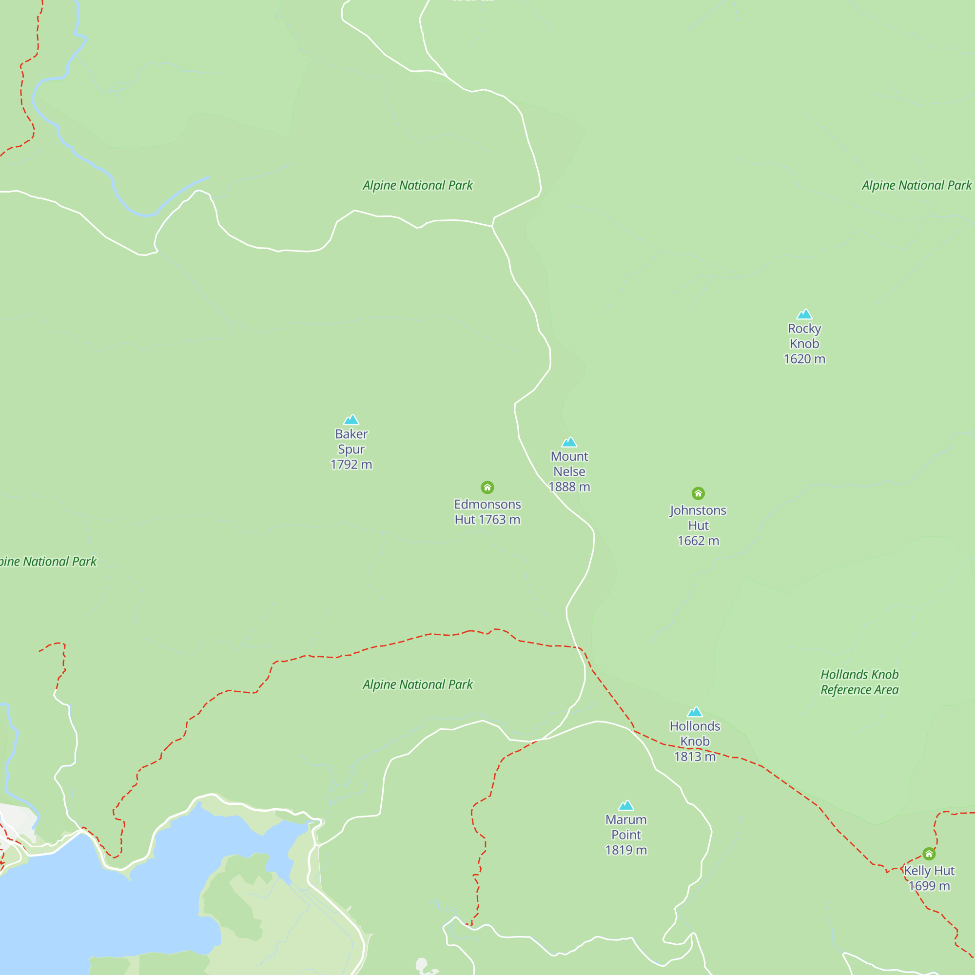Edmonsons Hut map