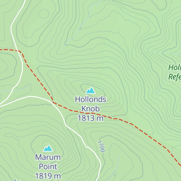 Map of Hollonds Knob