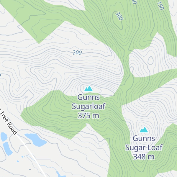 Map of Gunns Sugarloaf