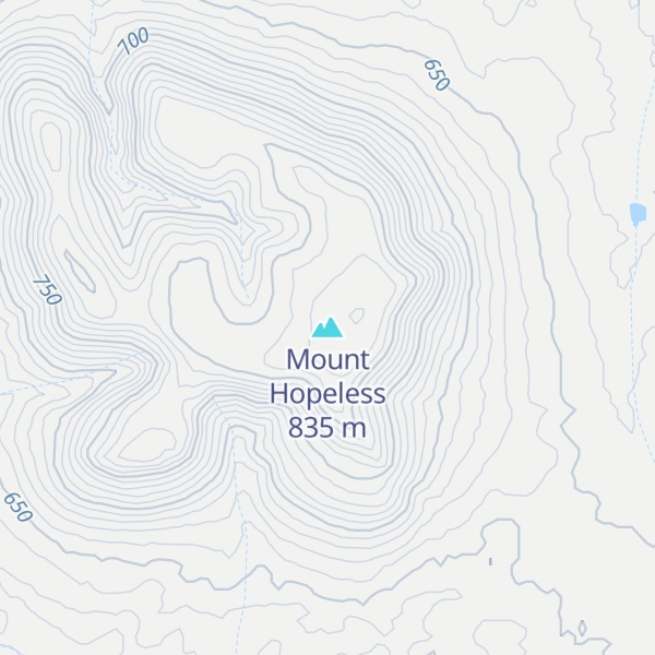 Map of Mount Hopeless