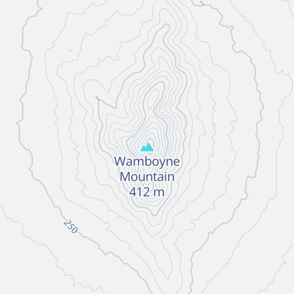 Map of Wamboyne Mountain