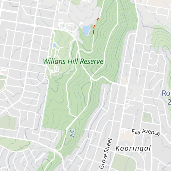 Map of Willans Hill