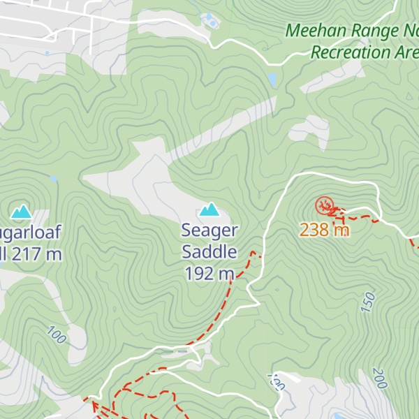 Map of Seager Saddle