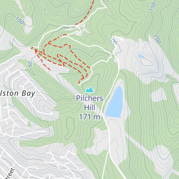 Map of Pilchers Hill