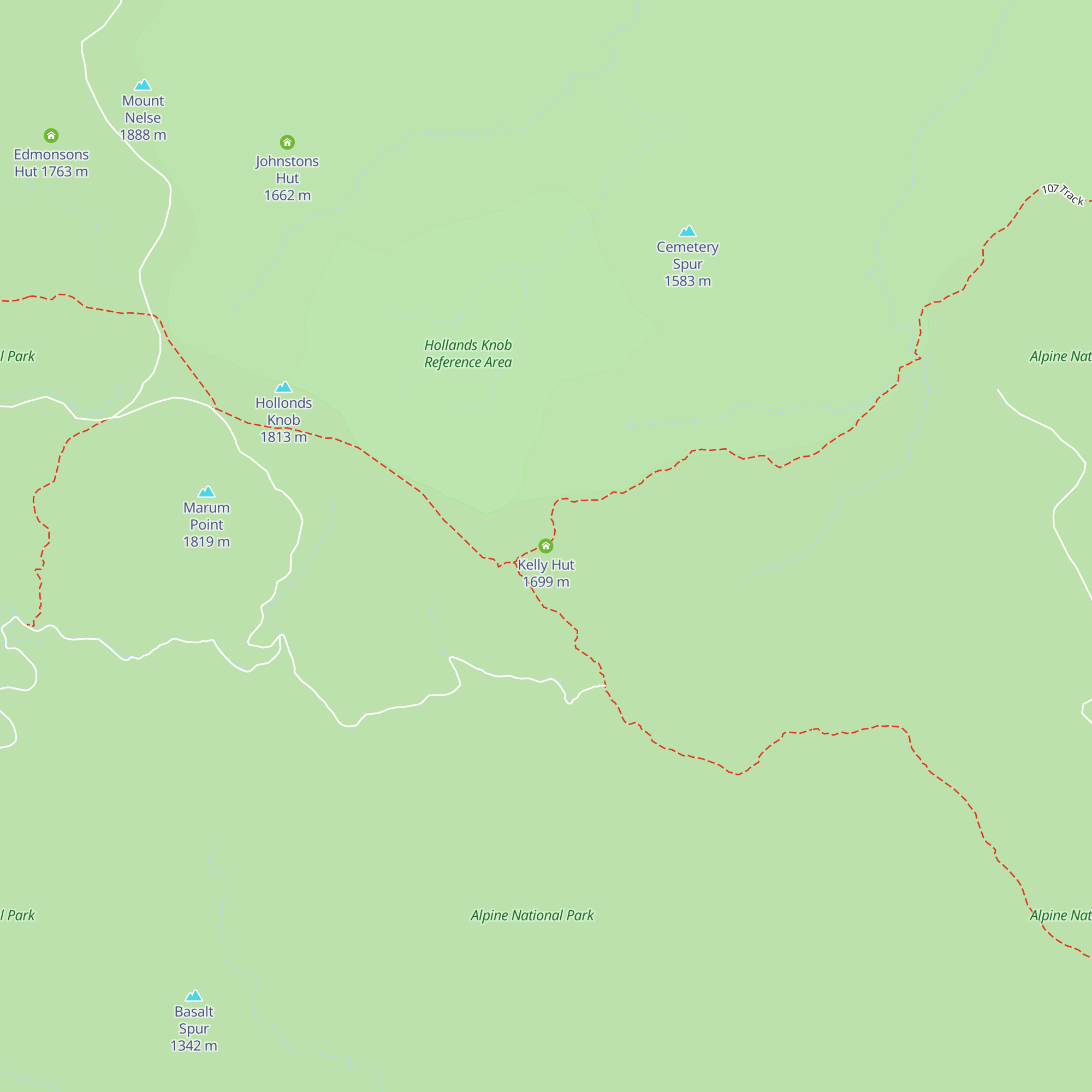 Kelly Hut map