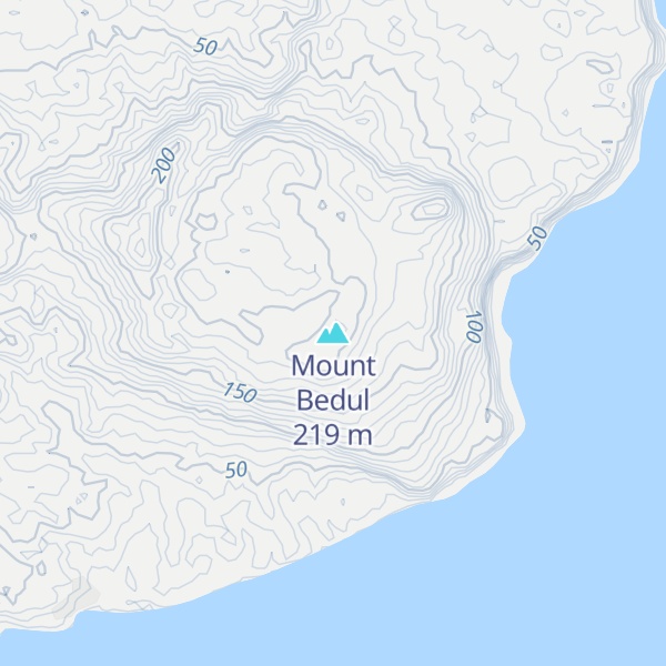 Map of Mount Bedul