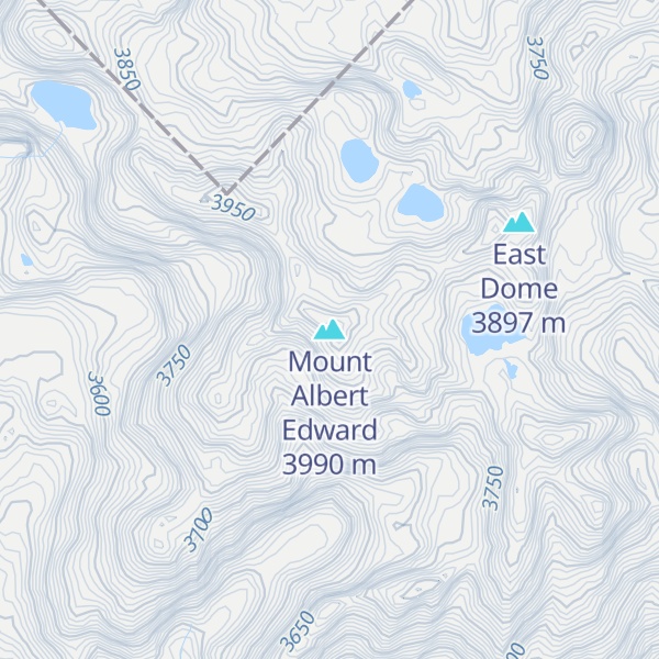 Map of Mount Albert Edward