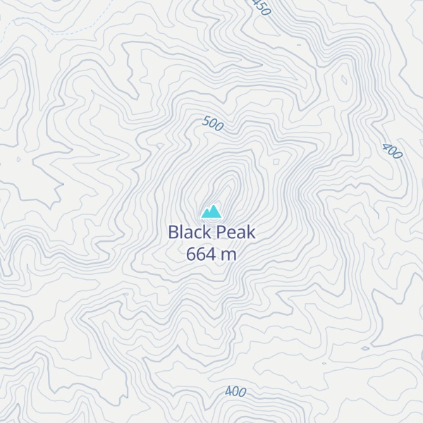 Map of Black Peak