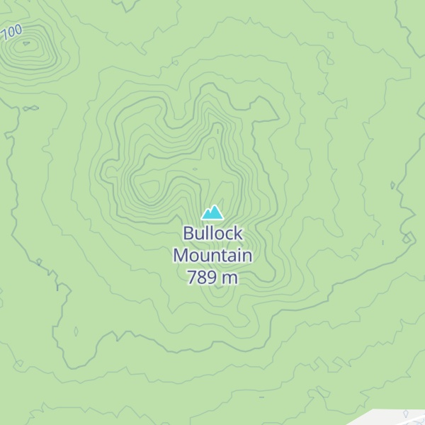 Map of Bullock Mountain