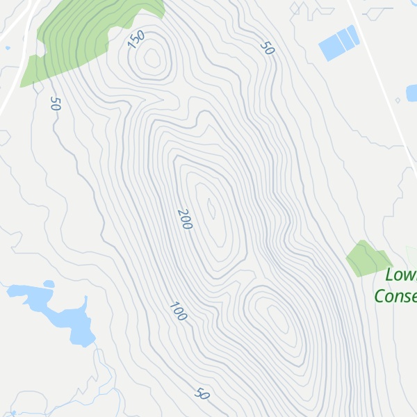 Map of Butchers Hills