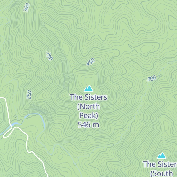 Map of The Sisters (North Peak)
